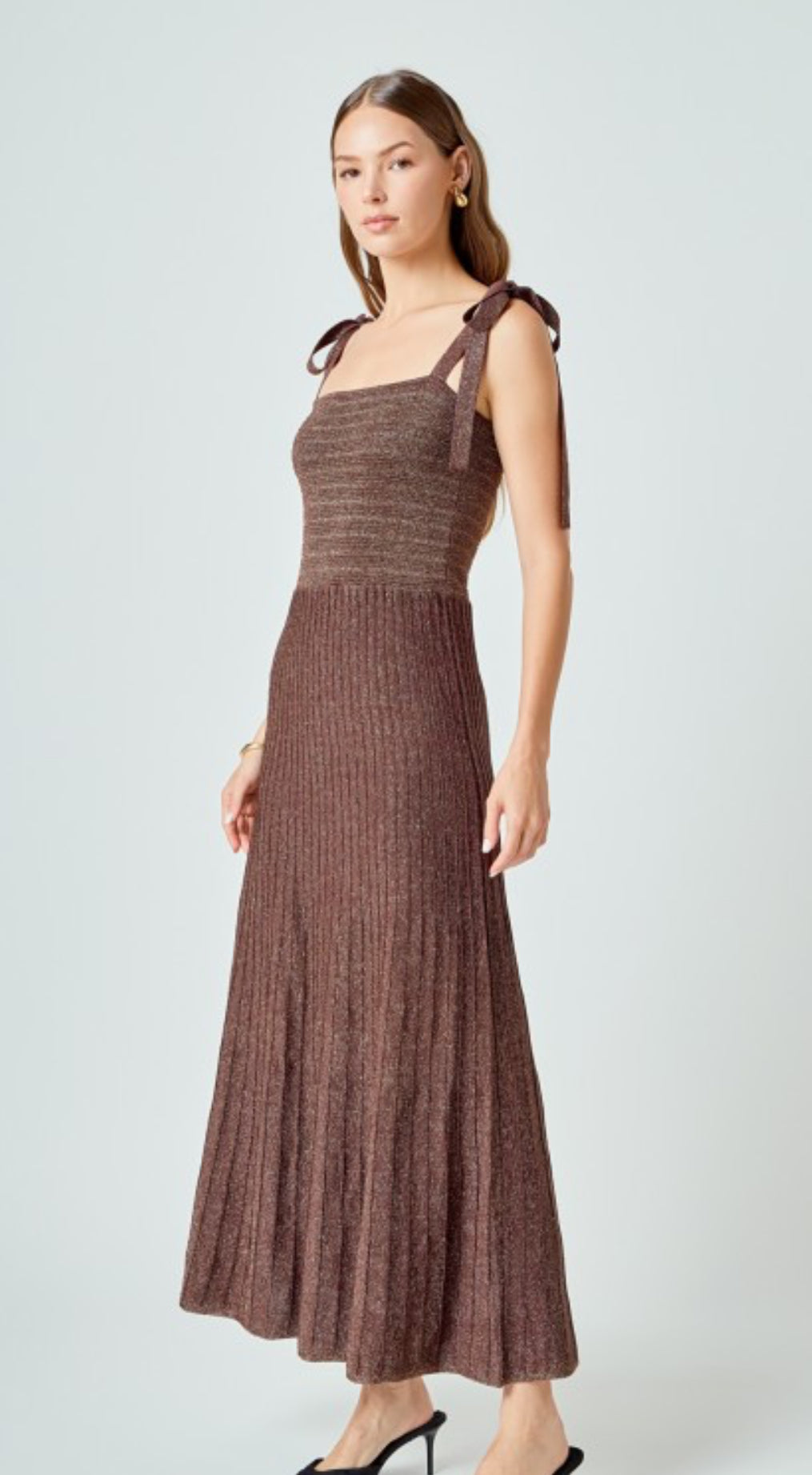 Lurex knit maxi