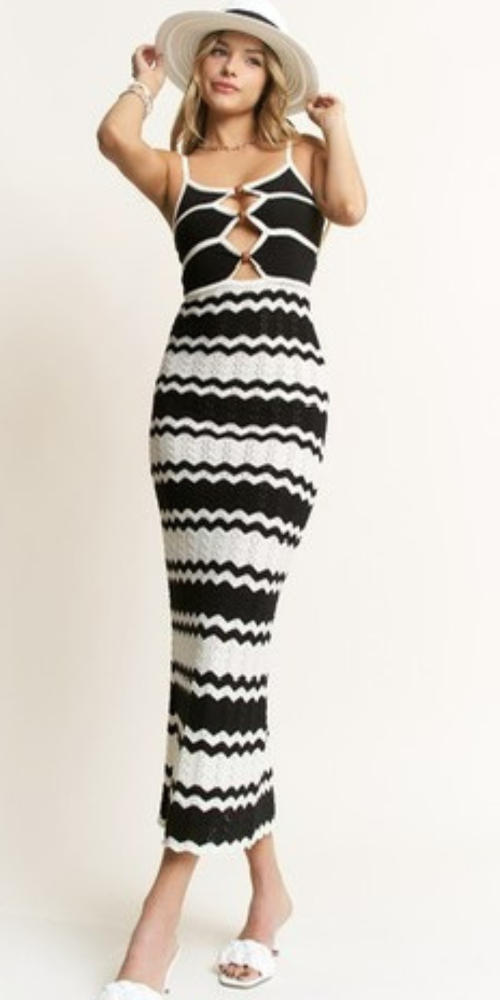 Striped Midi Knit Dress