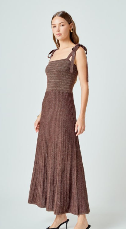 Lurex knit maxi