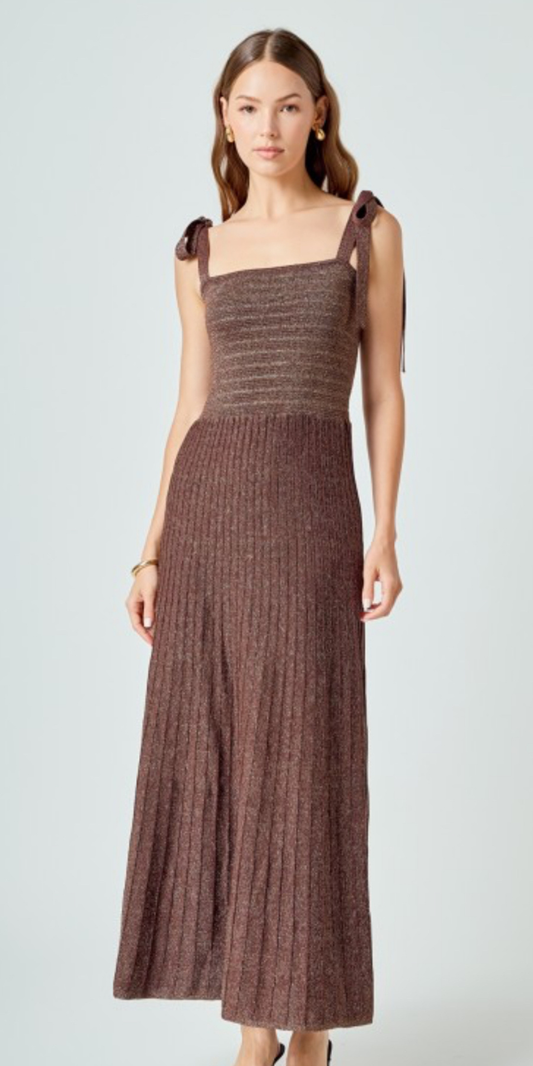 Lurex knit maxi